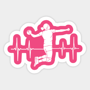 Handball Women Heartbeat gift girls Sticker